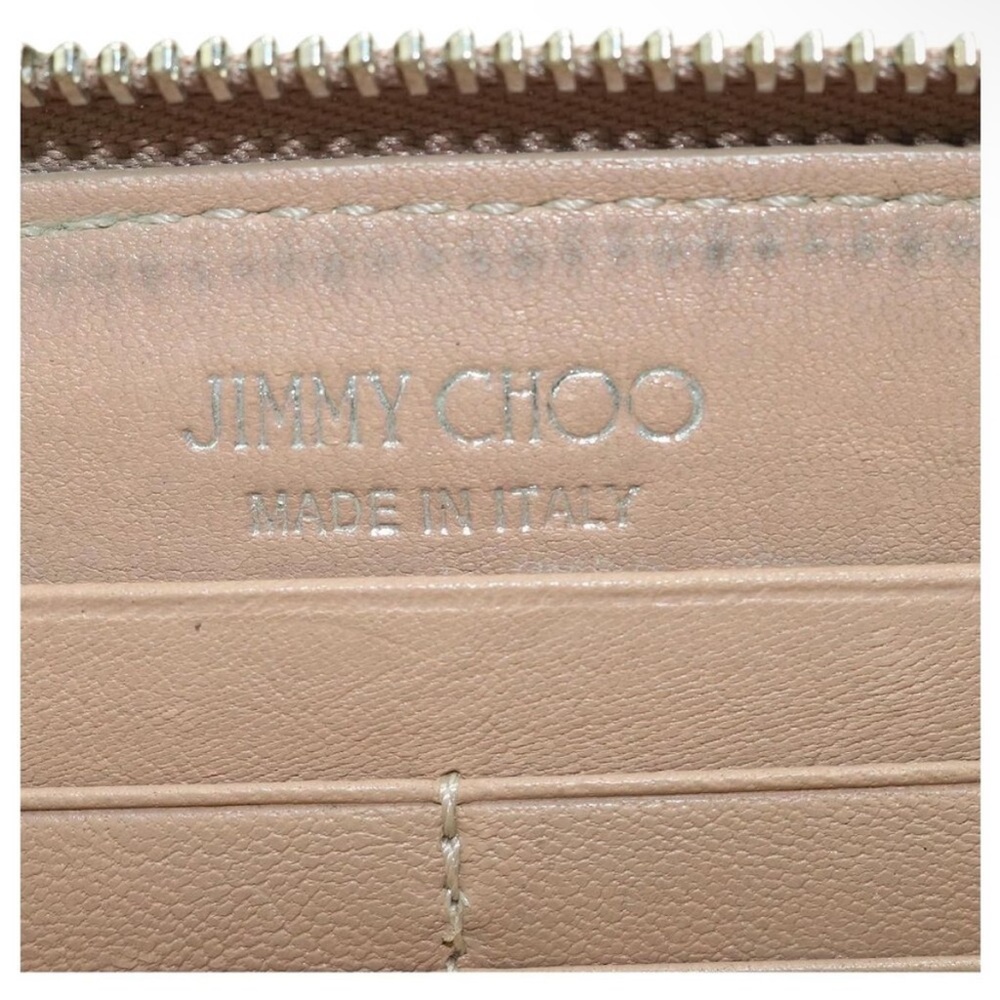 Jimmy Choo Filipa Beige Star-Studded Wallet with COA l - Picture 5 of 6
